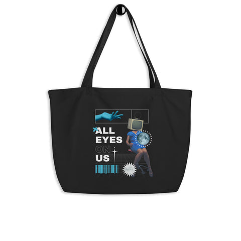 Large Eyes On Us tote bag