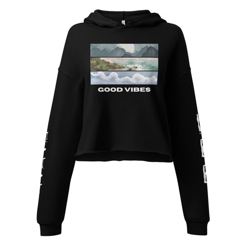 Good Vibes Pretty Skies Crop Hoodie